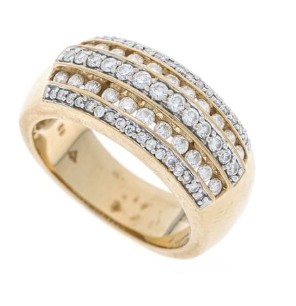 Riviére Brilliant Ring GG/WG 585/000 with 69 brill