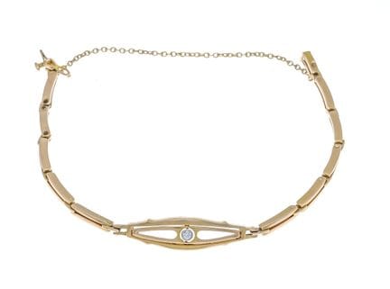 Bracelet Art déco, vers 1920, GG/WG 585/000, orné 