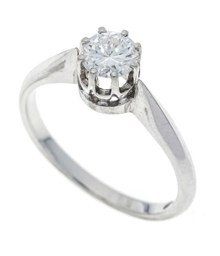 Bague solitaire en diamant WG 585/000, sertie d'un