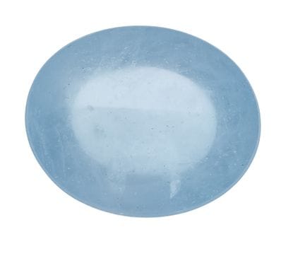Aguamarina grande de 113,5 ct, cabujón ovalado, az