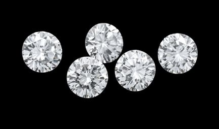 5 brillantes, con un total de 1,10 ct TW/sin imper