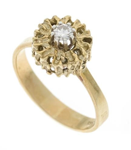 Bague solitaire Billant GG/WG 585/000 avec monture