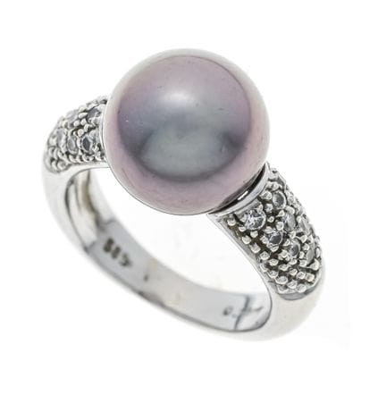Tahitian Pearl and Diamond Ring WG 585/000 featuri