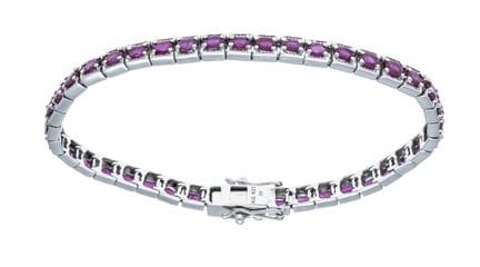 Pulsera de rubíes «Harry Ivens» de plata 925/000 c