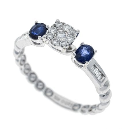 Bague à pierres précieuses et brillants WG 585/000