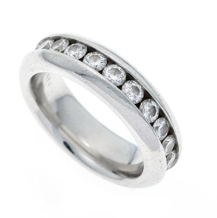 Anillo «Memory» con brillantes, de platino 950/000