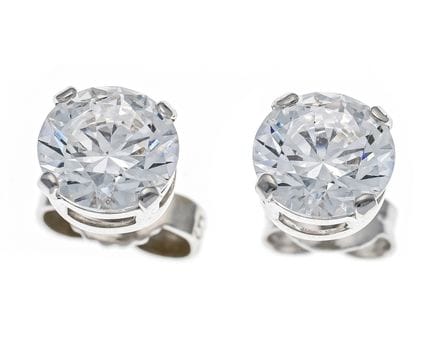 Boucles d'oreilles Diamonique WG 585/000 avec deux