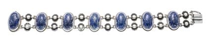 Georg Jensen link bracelet, made in 1945, 925/000 