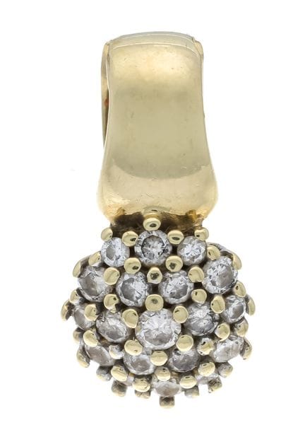Pendentif pavé brillant GG/WG 585/000 avec 19 bril