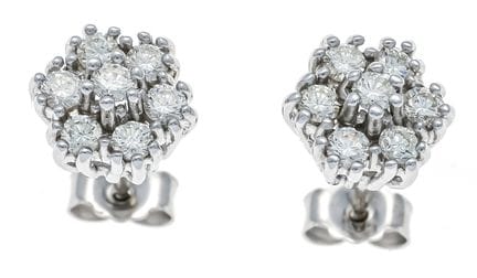 Pendientes de botón «Blüten Brillant» WG 585/000 c