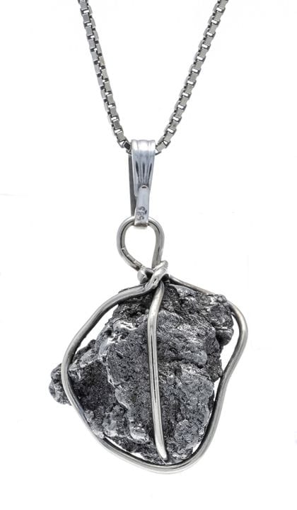 Silver Nugget Pendant WG 585/000 featuring a silve