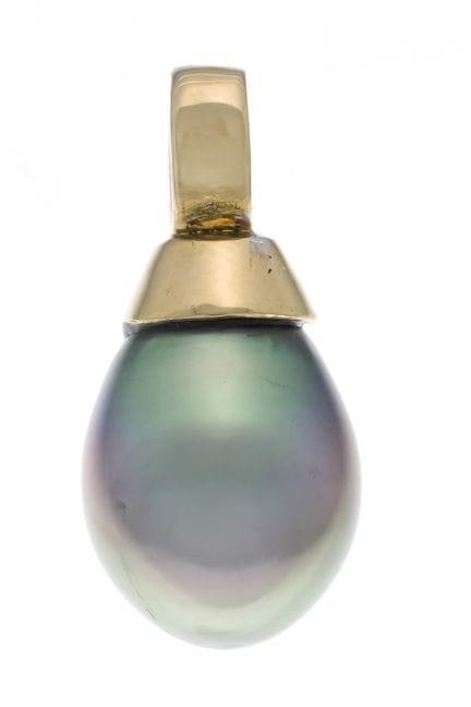 Colgante de perlas de Tahití WG/GG 750/000 con una