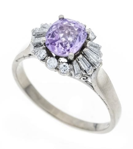 Anillo de zafiro GG/WG 585/000 con un zafiro viole