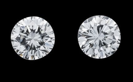 2 brillantes, 0,60 ct en total / sin imperfeccione