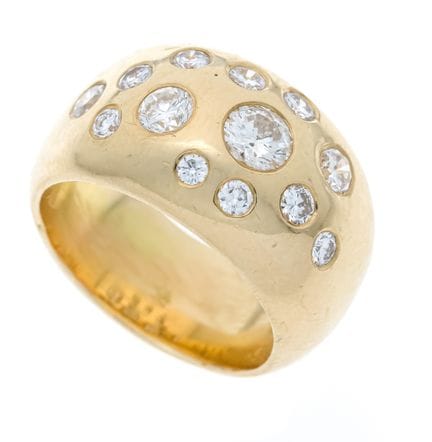 Anillo macizo de diamantes GG 750/000 con 13 diama