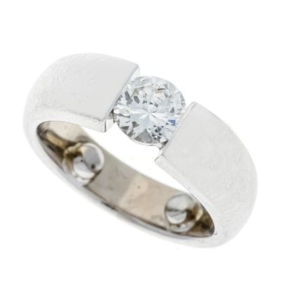 Anillo solitario con diamante brillante WG 585/000