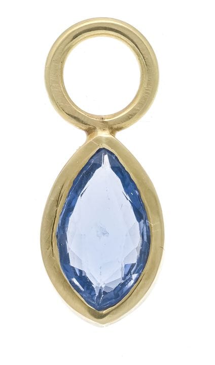Colgante de zafiro GG 750/000, sin tratar, certifi