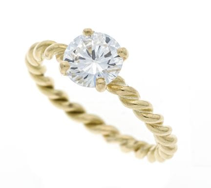 GG 750/000 solitaire diamond ring with one 1.19 ct