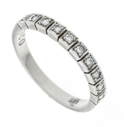 Bague « Rivière Brillant » WG 750/000 sertie de 10