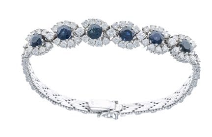 Bracelet en saphirs taille brillant WG 585/000 ave