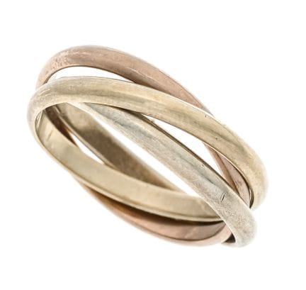 Anillo triple GG/WG/RG 333/000 B, cada uno de 2,5 