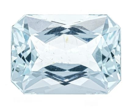 Aguamarina de 8,75 ct con talla rectangular en for