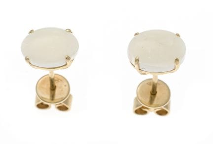 Boucles d'oreilles en opale laiteuse GG 585/000 av