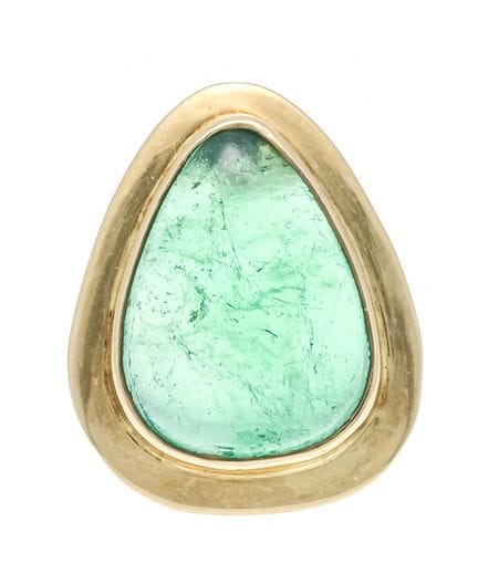 Pendentif en émeraude GG 750/000, non monté, certi