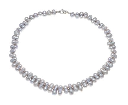 Freshwater Pearl Necklace with WG 750/000 Lobster 