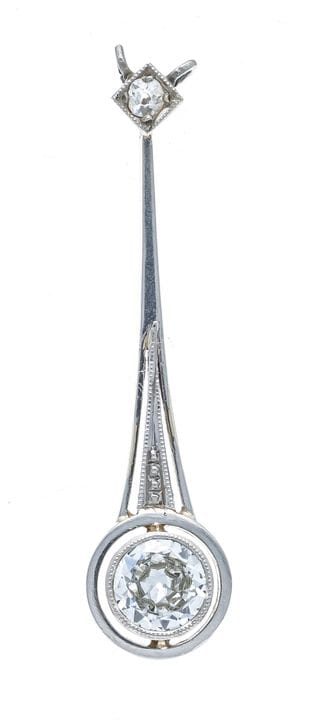 Pièce centrale de collier Art déco en or GG/WG 585