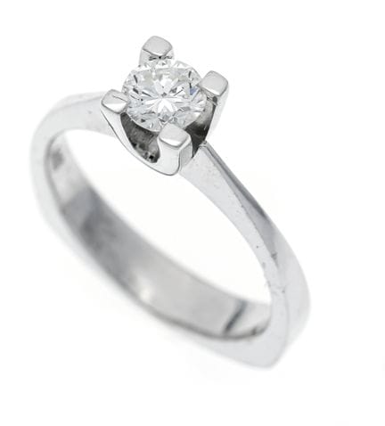 Anillo solitario con diamante WG 585/000 con un di