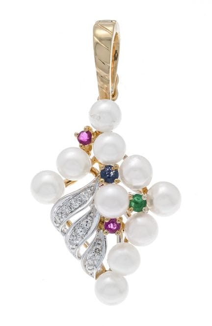Pendentif à clip multicolore GG/WG 585/000 orné de