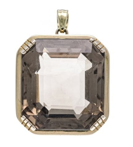 Large Smoky Quartz Pendant RG/GG 585/000 featuring
