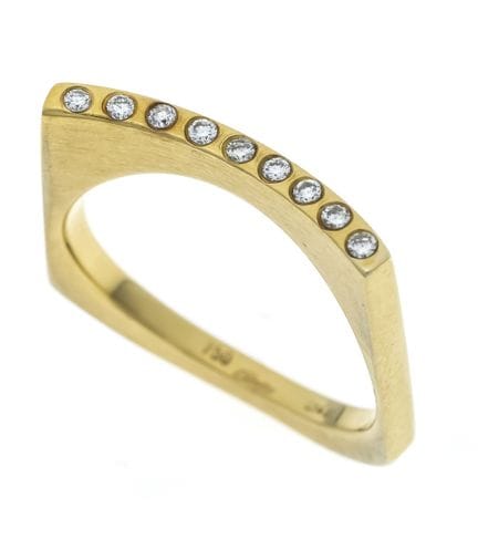 Quinn Design Riviére Ring GG 750/000 mtt brushed, 
