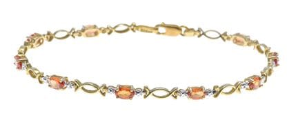 Bracelet en saphirs Harry Ivens GG 585/000, serti 