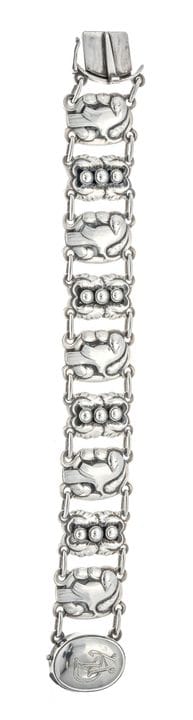 Georg Jensen link bracelet, made in 1945, 925/000 