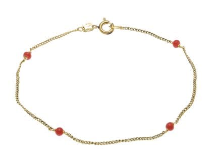 Bracelet en corail GG 333/000 avec 4 perles de cor