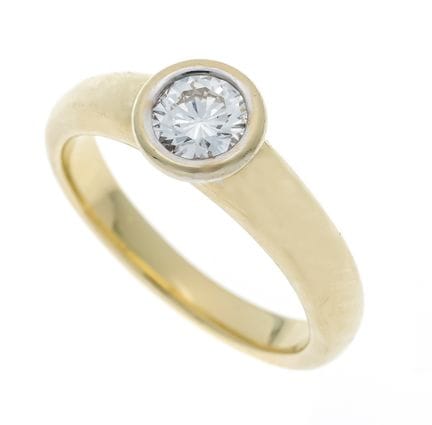 Solitaire Diamond Ring GG/WG 585/000 with a 0.74 c