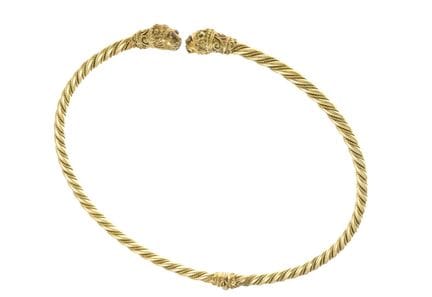 Collier ouvert à ressort GG/WG 750/000, poinçonné 
