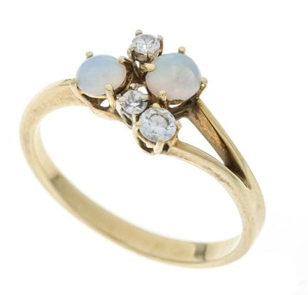 Anillo de ópalo con circonitas GG/WG 585/000, con 