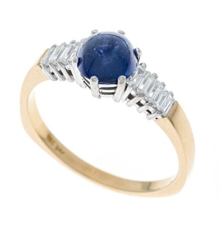 Sapphire and Diamond Rivière Ring GG/WG 750/000 fe