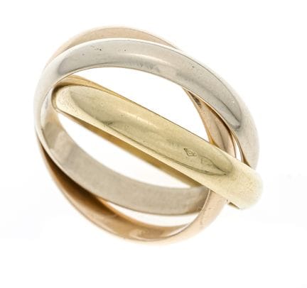 Cartier Trinity Ring GG/WG/RG 750/000 No. MI630 S,