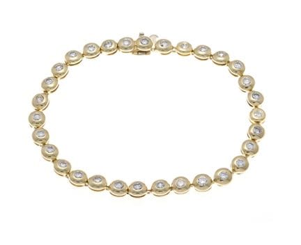 Bracelet Riviere Brillant GG 585/000 avec 31 brill