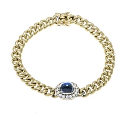 Bracelet à maillons centraux blindés, vers 1950, G