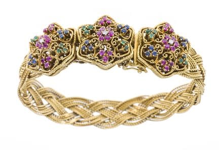 Pulsera multicolor GG 750/000 trenzada con cordone