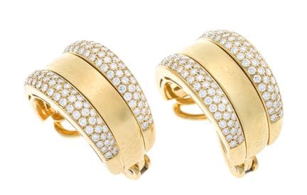 Pendientes de clip con brillantes de Chopard de la