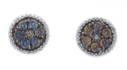 Pendientes de diamantes en plata 925/000 parcialme
