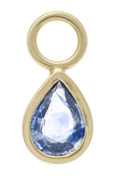 Colgante de zafiro GG 750/000 sin marcar, certific