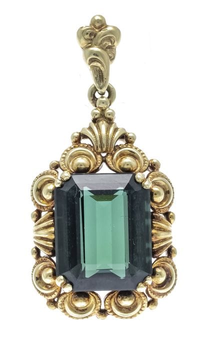 Pendentif en tourmaline, vers 1890, GG 585/000, se