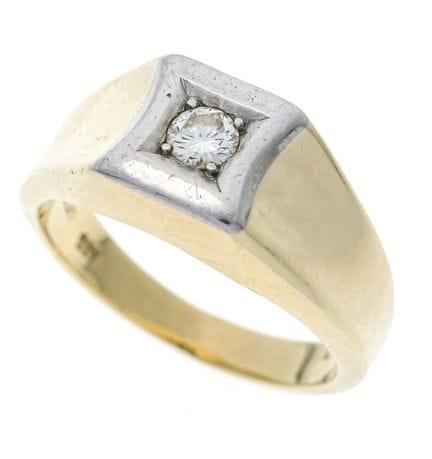 Solitaire Diamond Ring GG/WG 585/000 with a 0.21 c